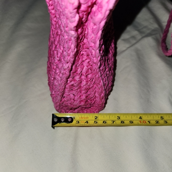 Urban Outfitters Pink Woven Wicker Crossbody w/ removable base - Picture 6 of 8